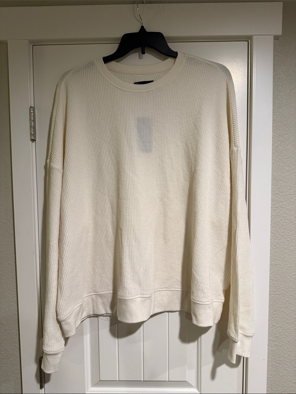 Original Use Men's Cream Waffle Crewneck Sweater